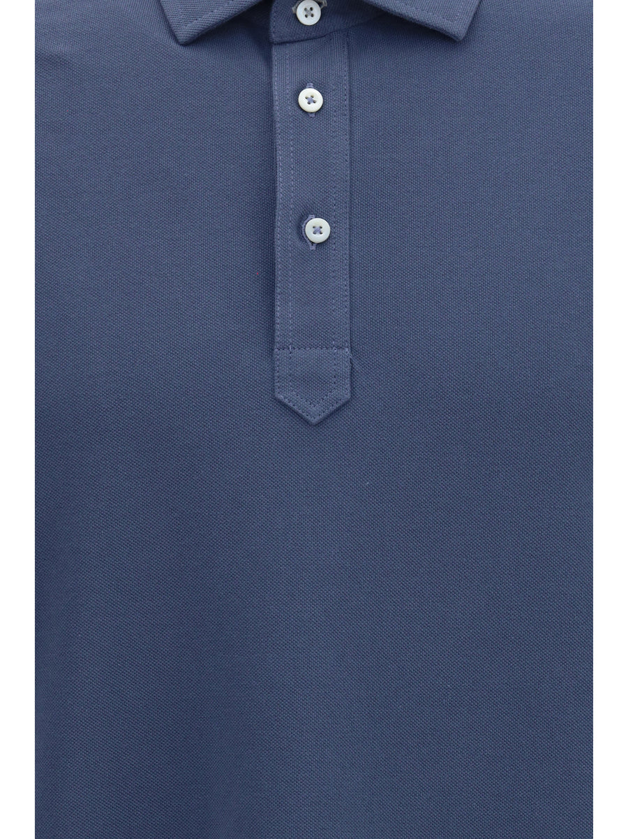 Polo Shirt Short-Sleeve Cotton Denim-Pearl Denim/pearl