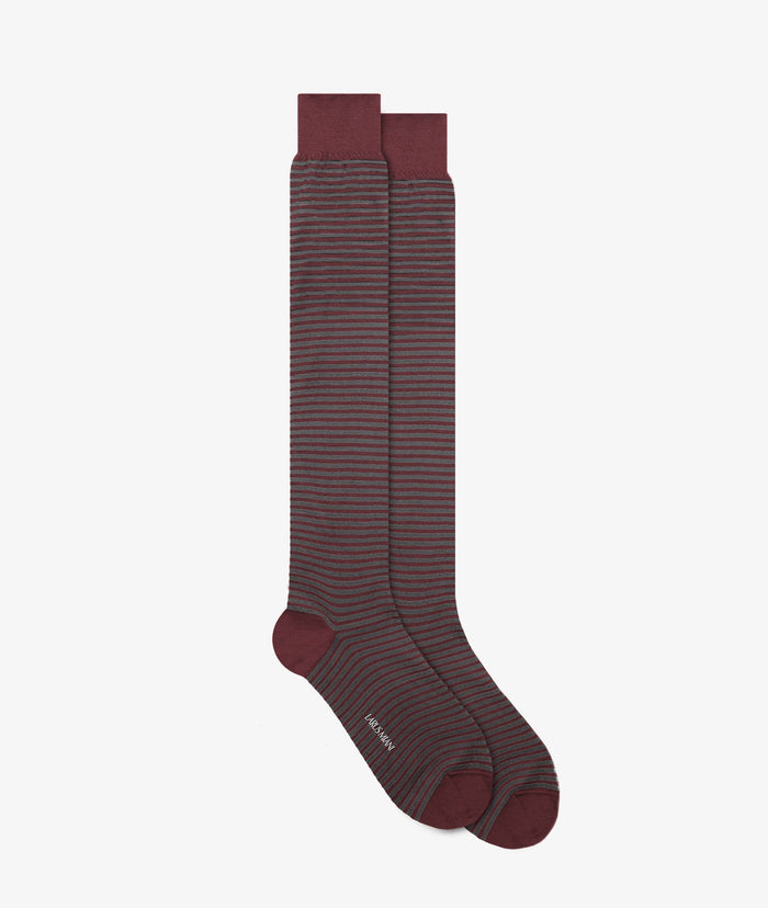Striped Socks Darkred