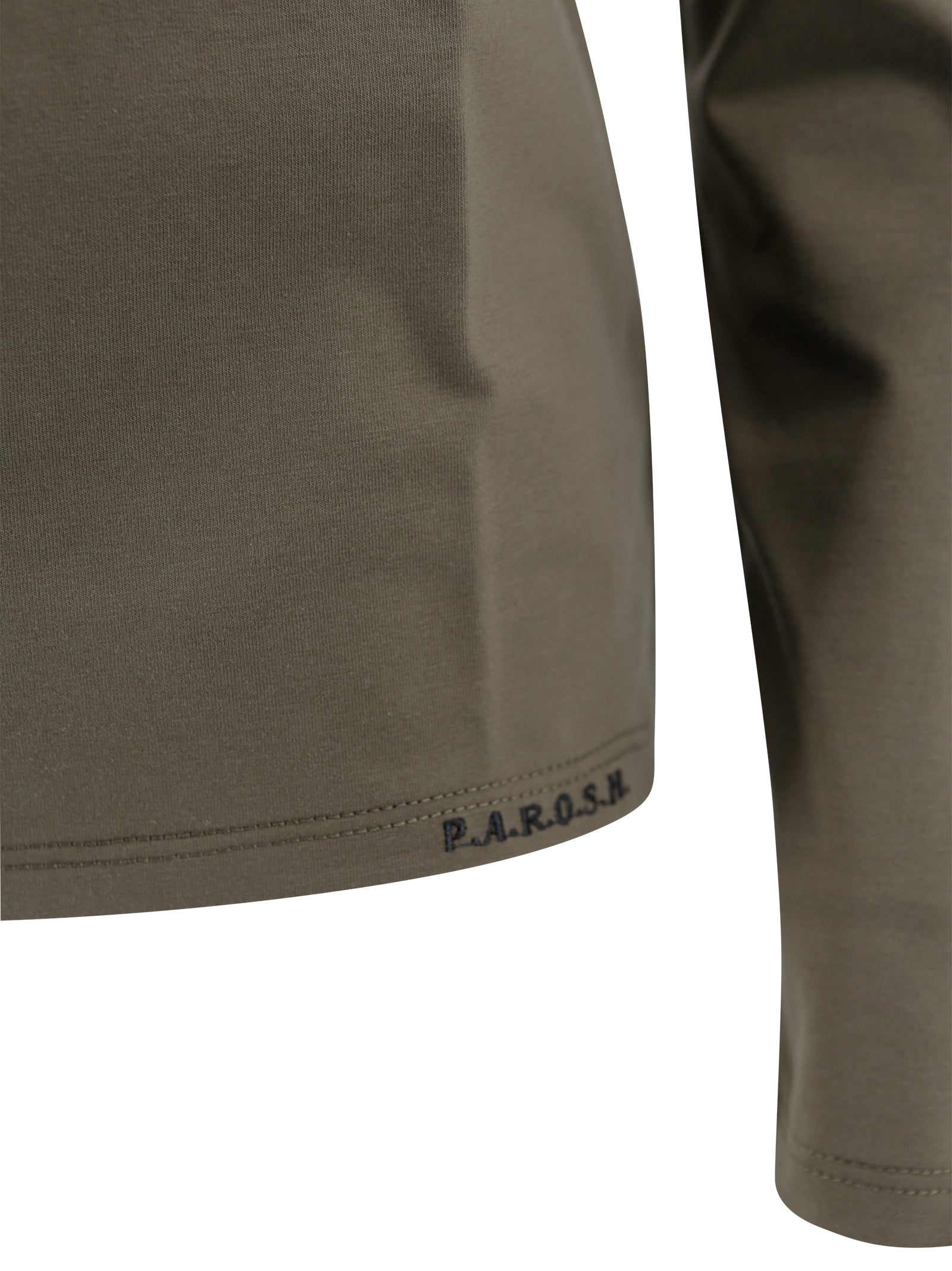 Parosh T-shirts and Polos Verde Oliva Cotone Elastane
