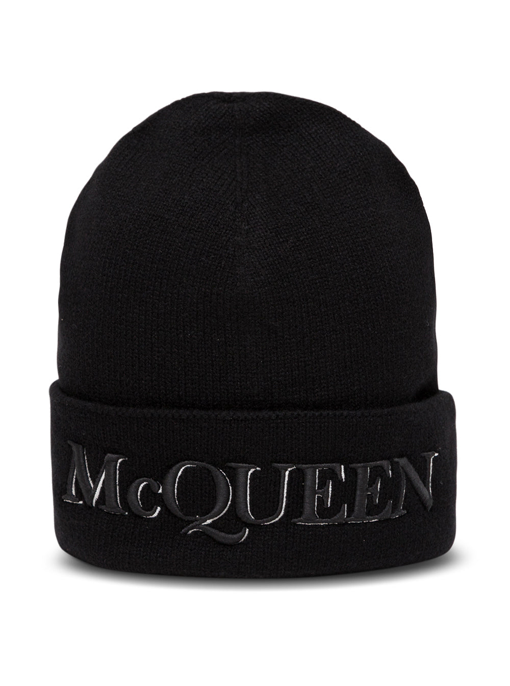 Black Wool And Cashmere Hat With Logo Gloves