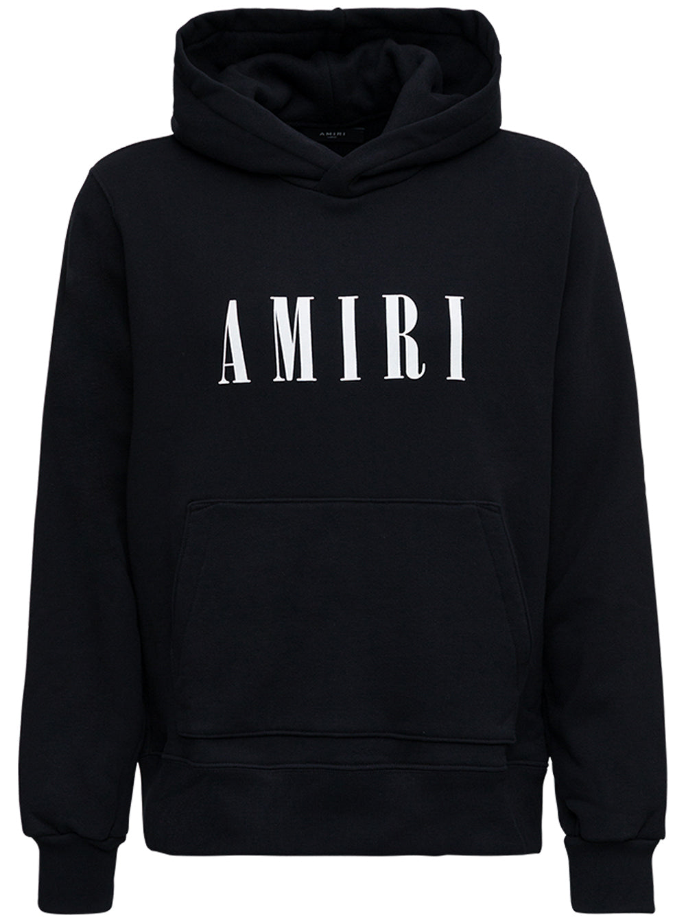 Black Cotton Hoodie With Logo Print Sweatshirts