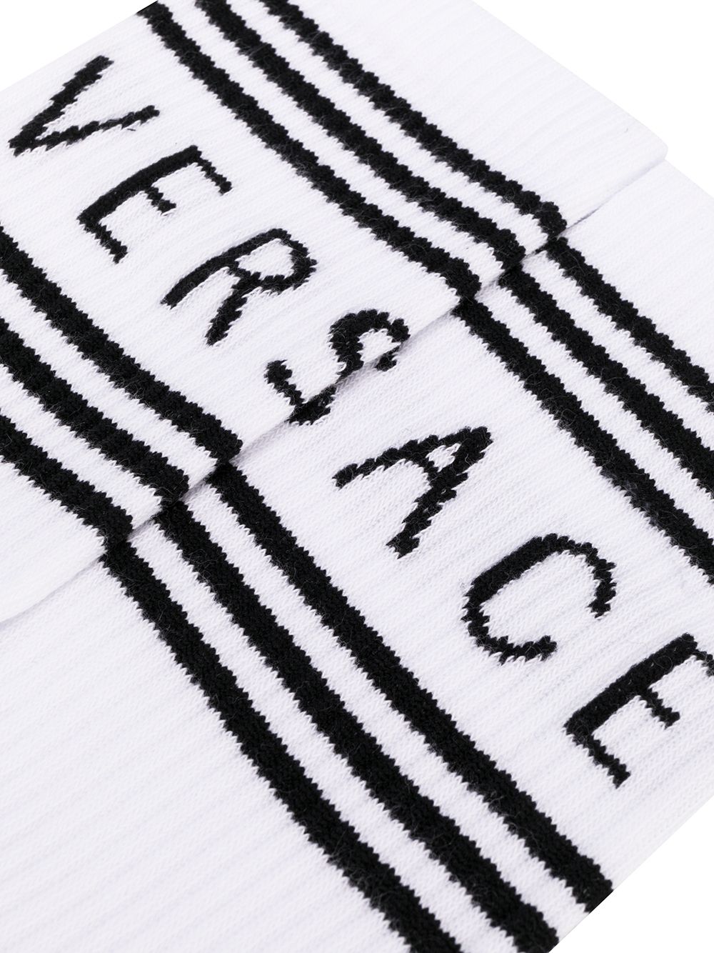 White Cotton Socks With Logo Polyamide Elastane Underwear