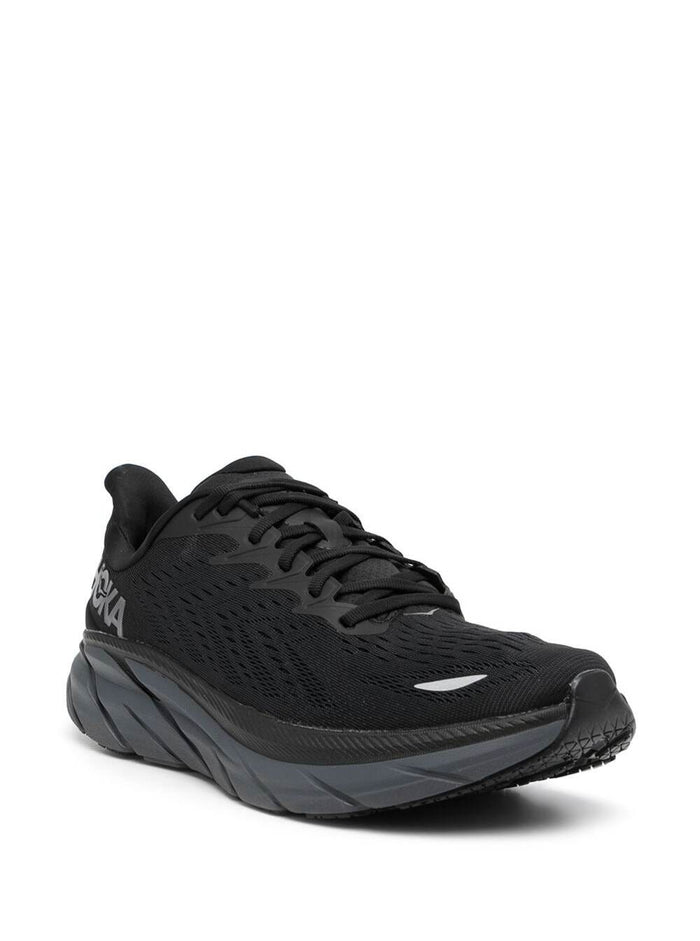 Clifton 8 Black Sneakers With Logo Print