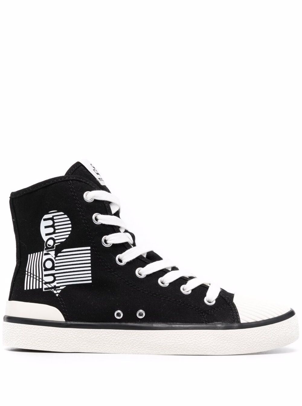 Benkeen Black Cotton Sneakers With Logo Print