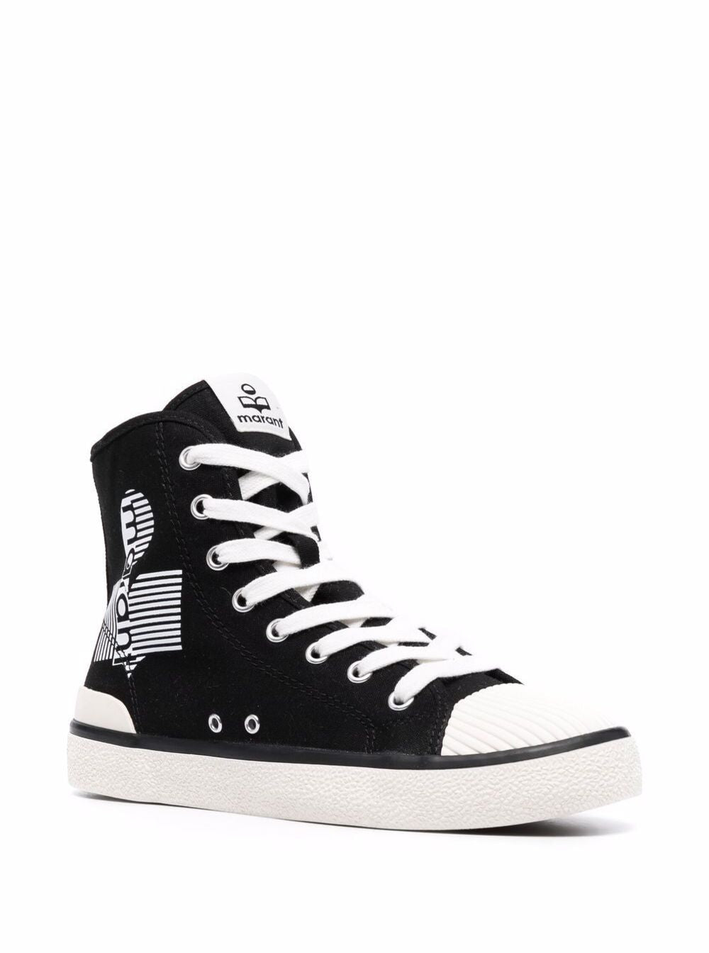 Benkeen Black Cotton Sneakers With Logo Print