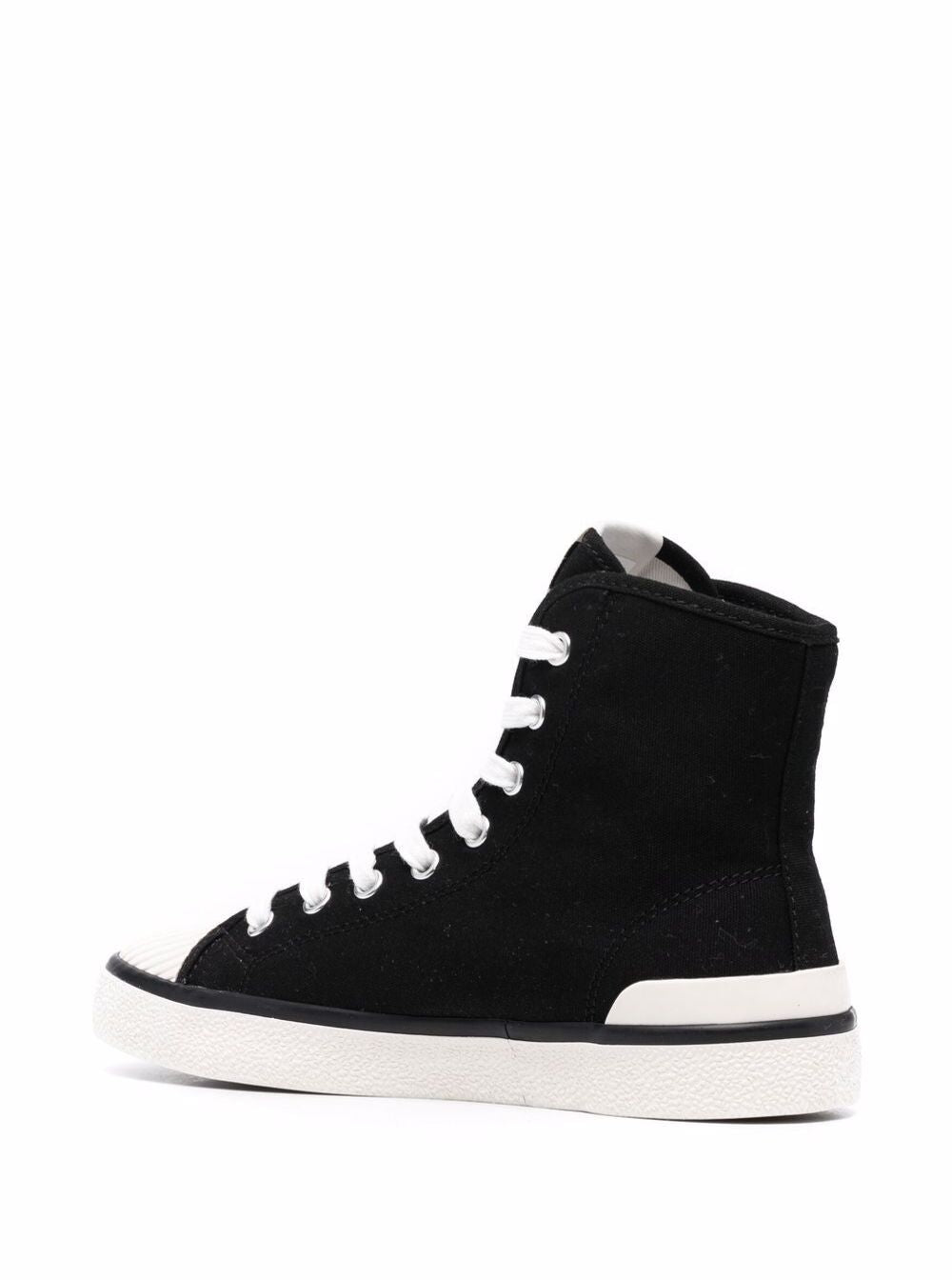 Benkeen Black Cotton Sneakers With Logo Print