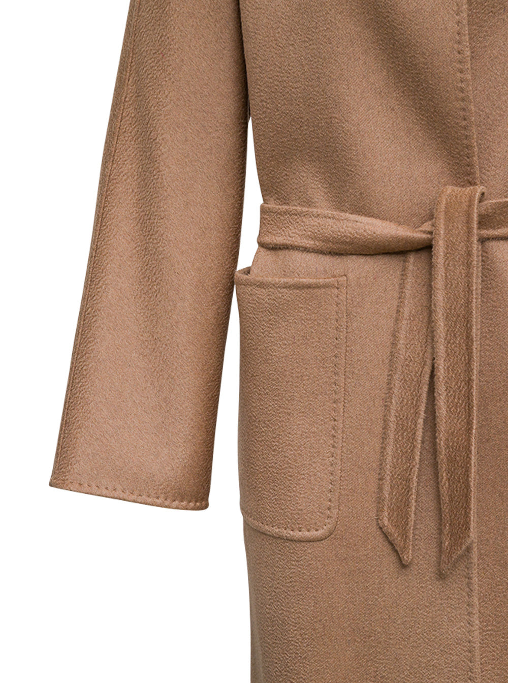 Lilia Camel-Colored Cloth Long Coat Beige Cashmere