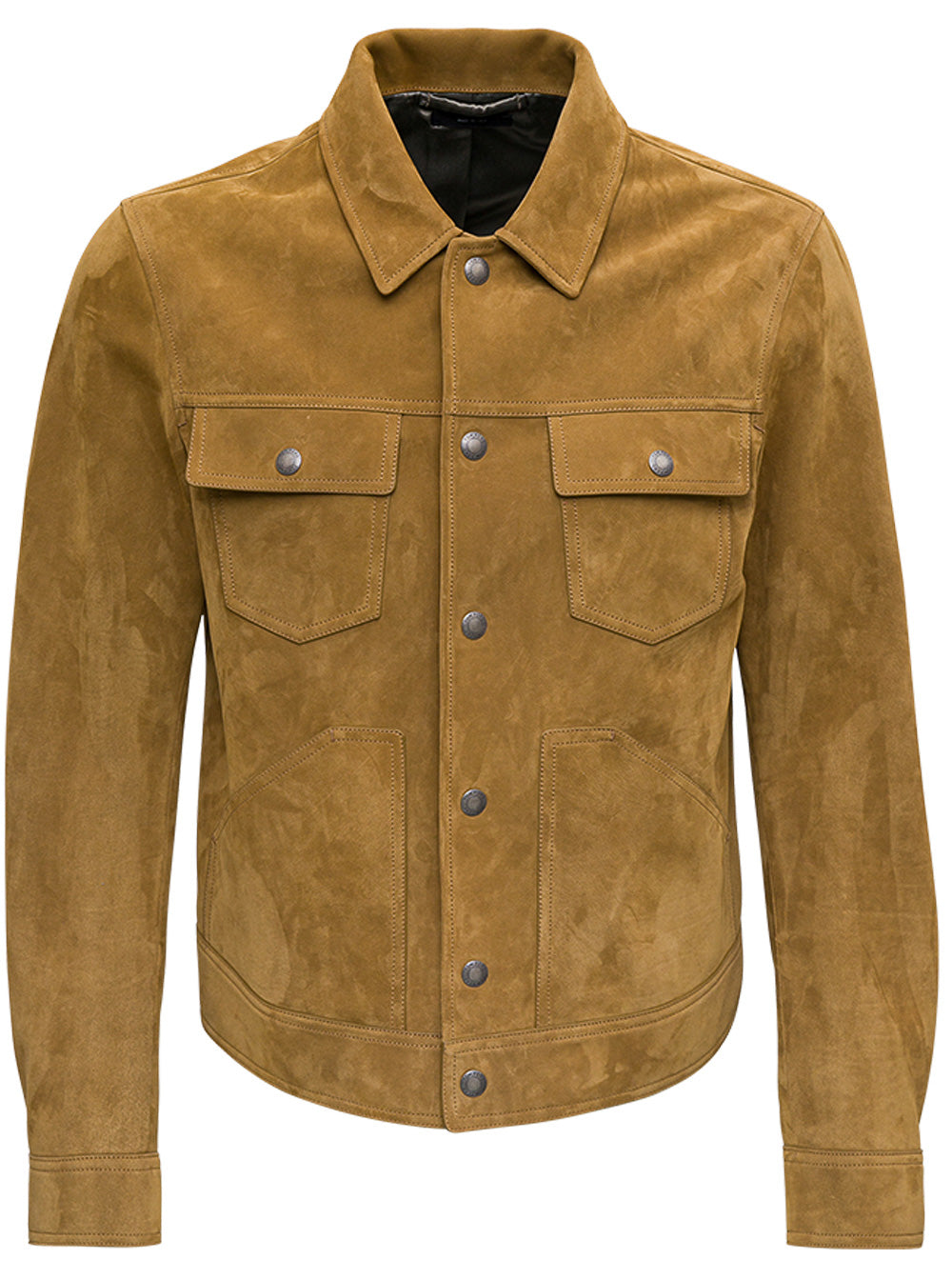 Camel Colored Suede Shirt Beige Lamb And Blouses