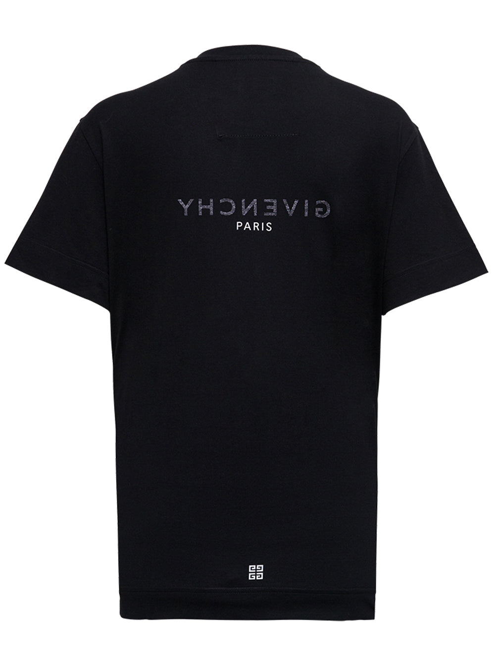 Black Cotton T-Shirt With Logo Print Tshirts And Polo Shirts