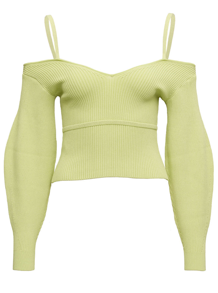 Green Viscose Blend Tanktop Jersey