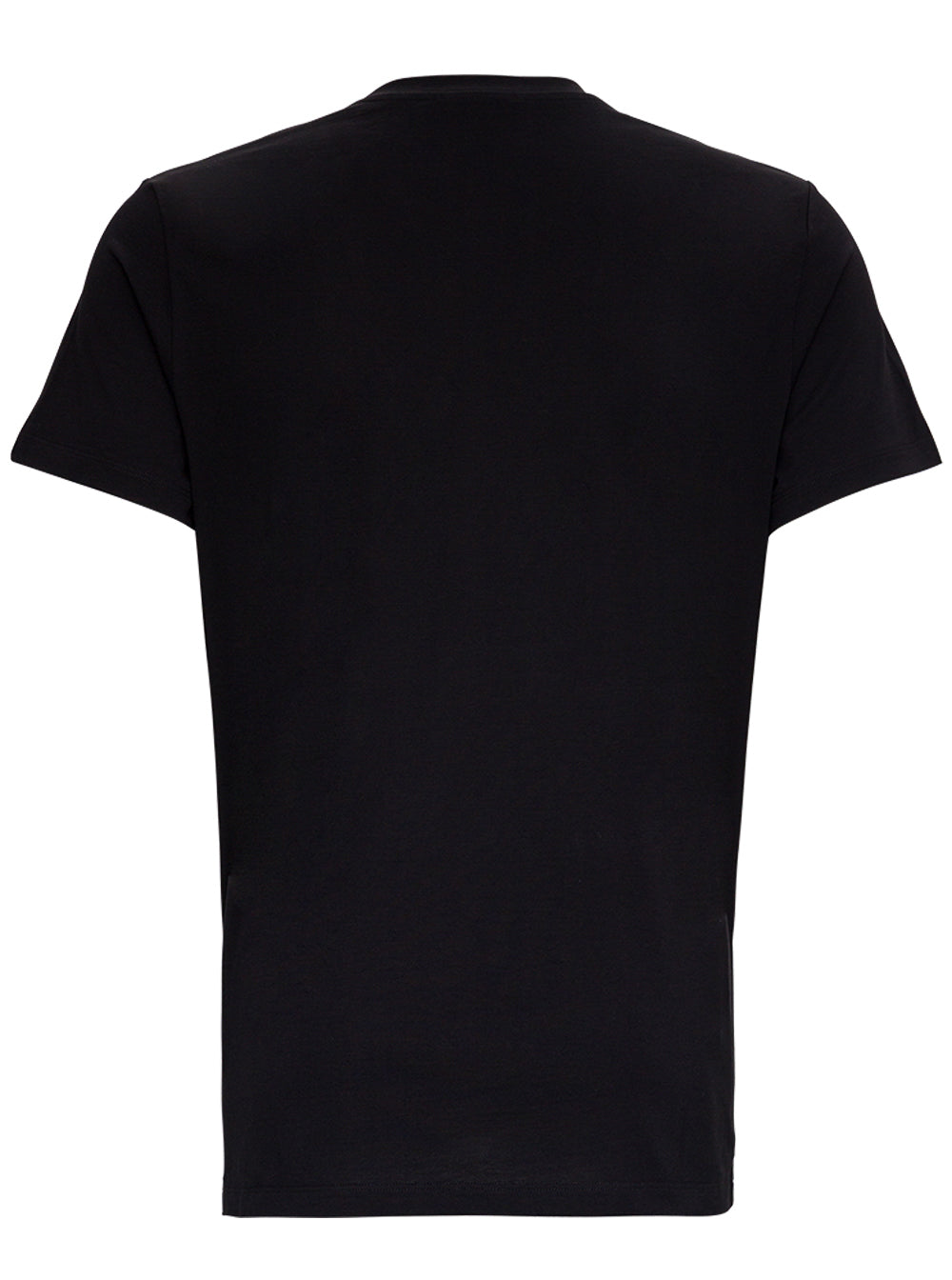 Laminated Logo Tee Black Jersey Cotton Tshirts And Polo Shirts
