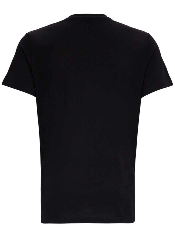 Laminated Logo Tee Black Jersey Cotton Tshirts And Polo Shirts
