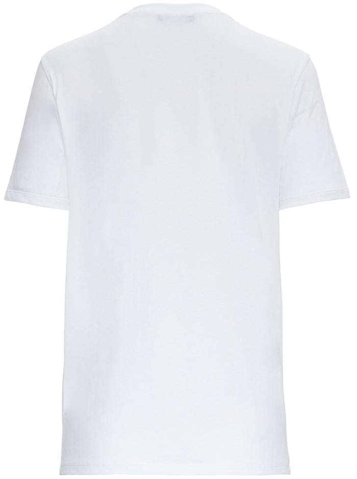 Cotton T-Shirt With Logo Print White Tshirts And Polo Shirts