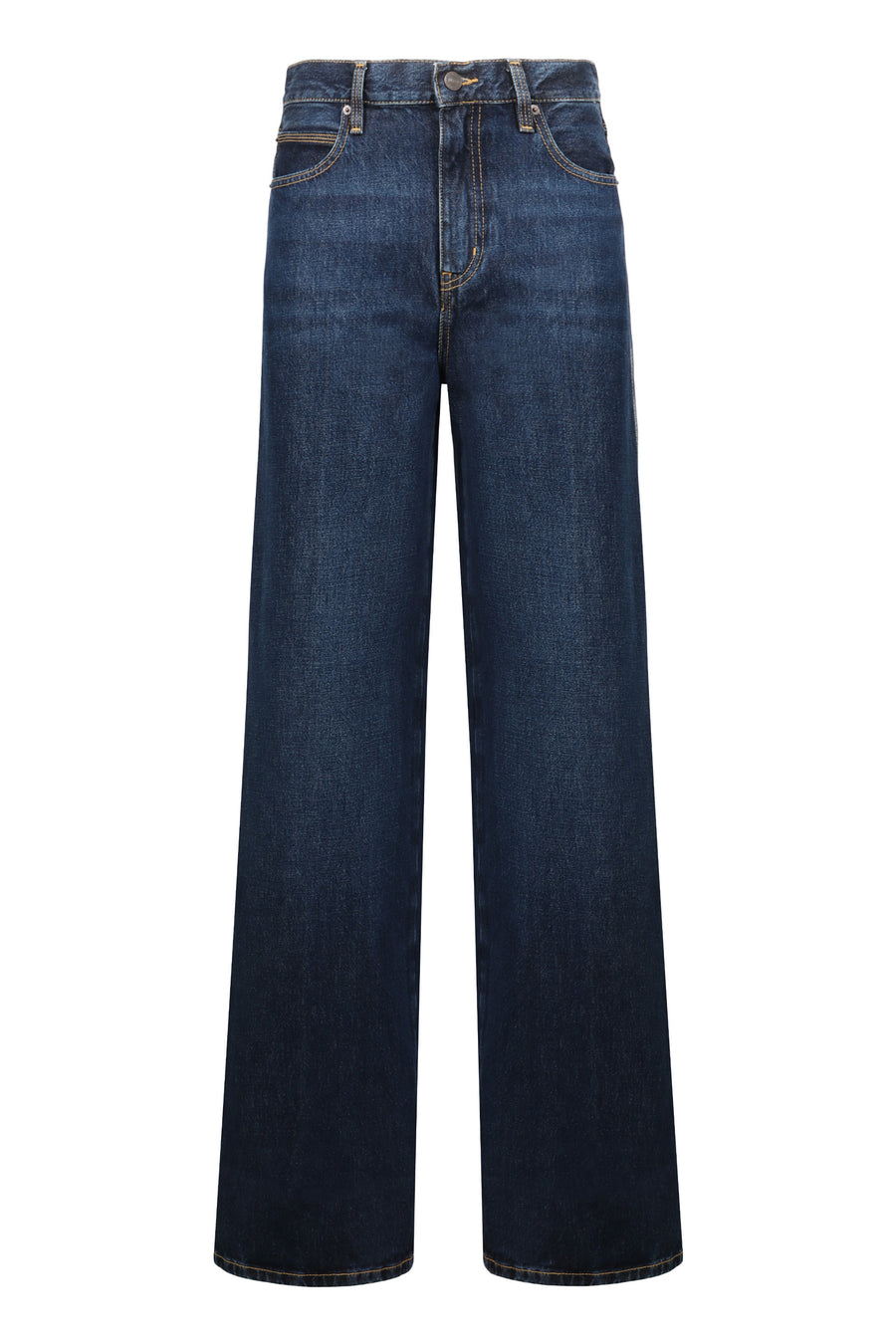 Jeans Wide-Leg Blue Cotton
