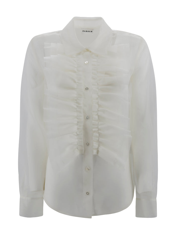 Parosh Shirts Cream Seta