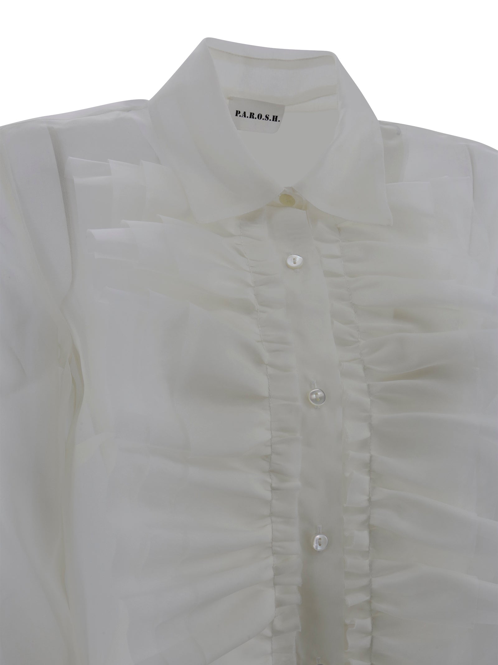 Parosh Shirts Cream Seta