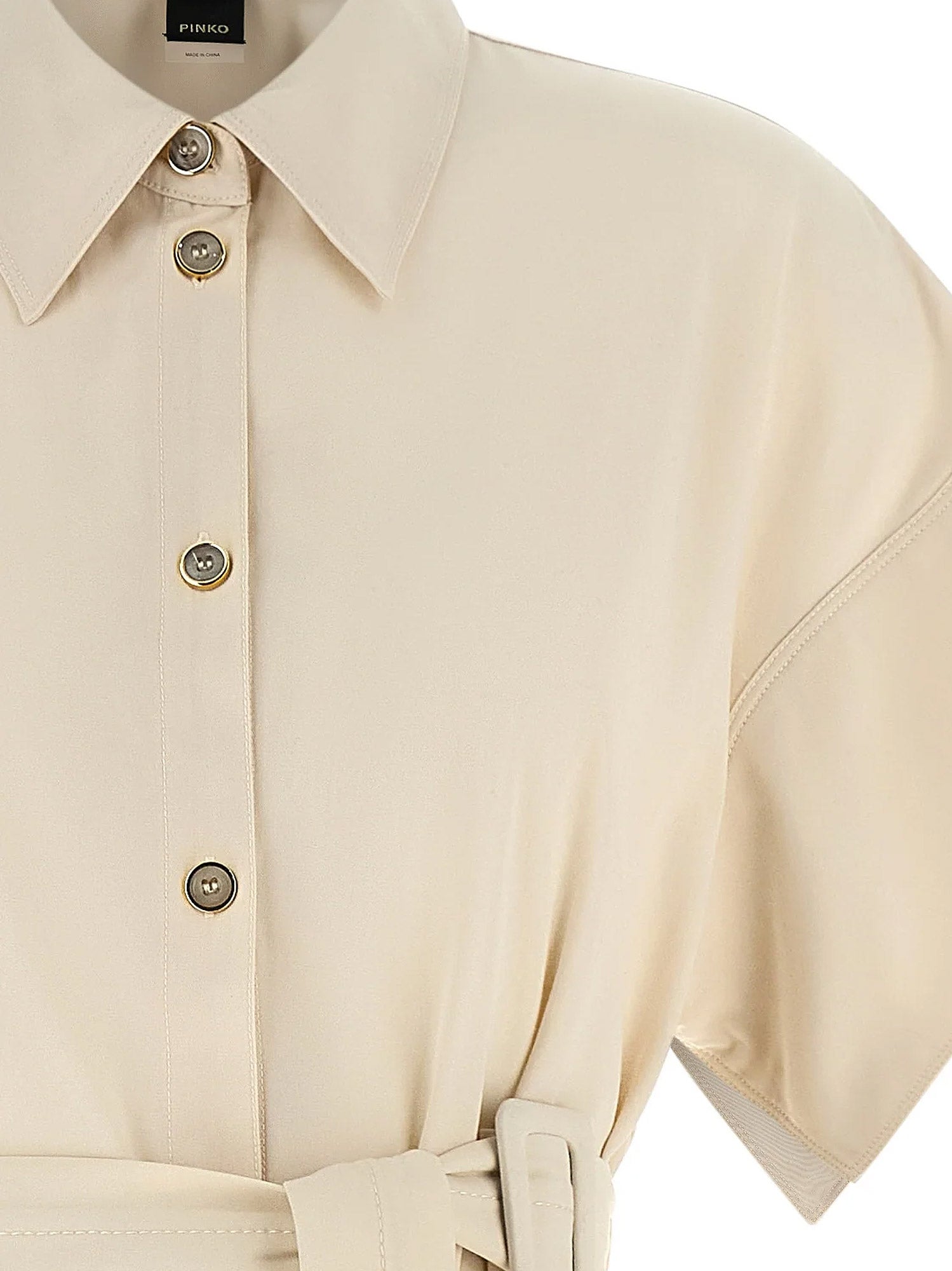 Pinko Dresses Beige Cotone