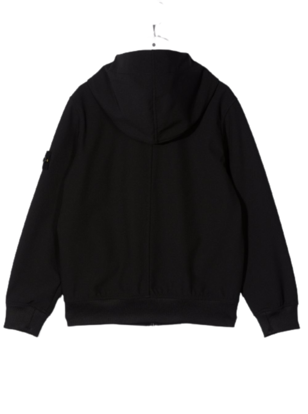 Black Technical Jersey Full Zip Hoodie Polyester Elastane Sweatshirts