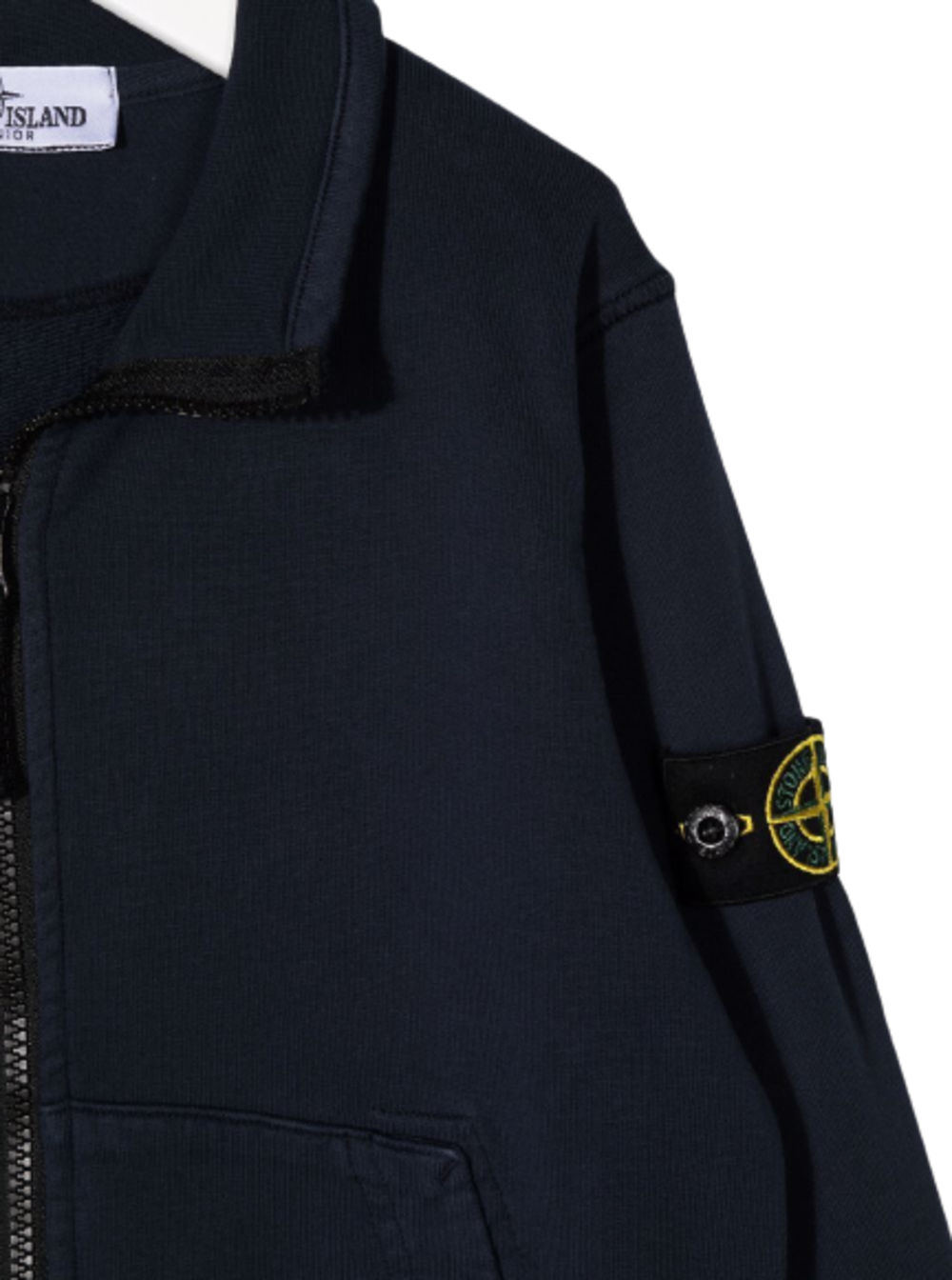 Blue Cotton Hoodie With Logo Blu Sweatshirts