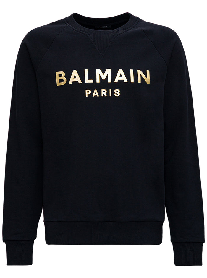 Black Organic Cotton Sweatshirt With Logo Sweatshirts