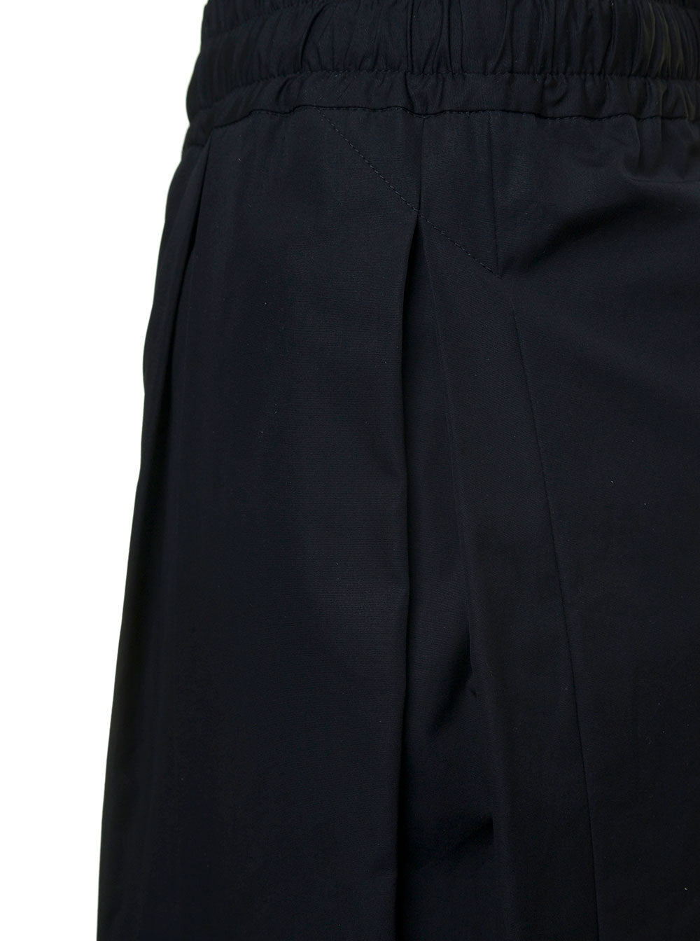 Black Flare Cotton Poplin Pants Trousers