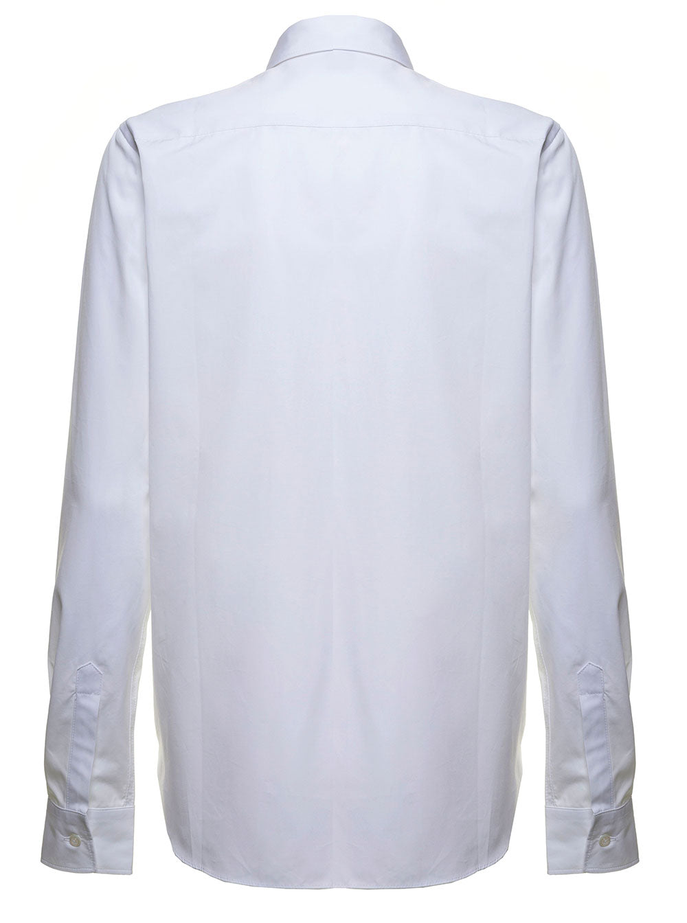 White Cotton Poplin Shirt And Blouses