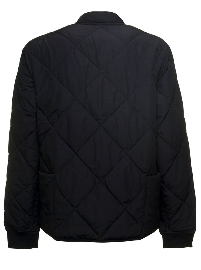 Reversible Quilted Nylon Jacket Black Polyester