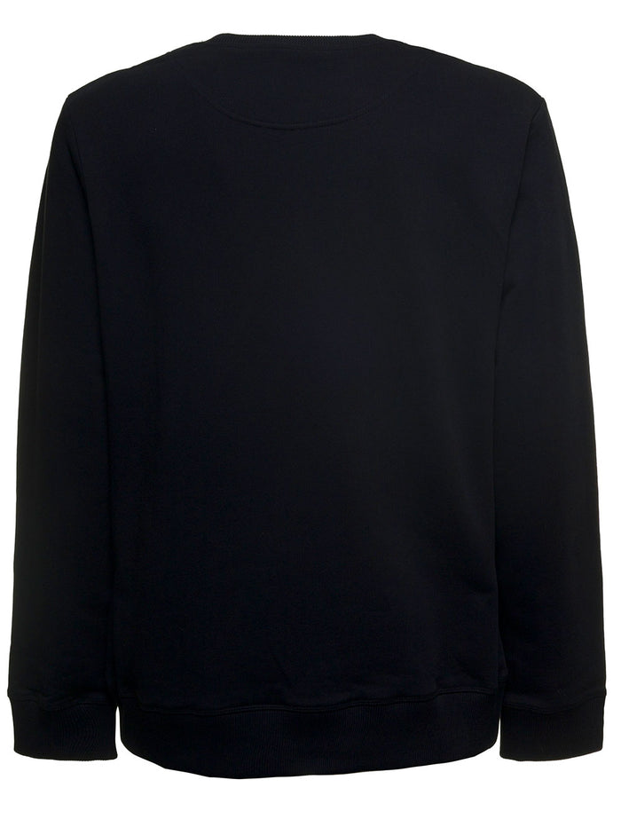 Black Cotton Sweatshirt With Tiger Logo Sweatshirts
