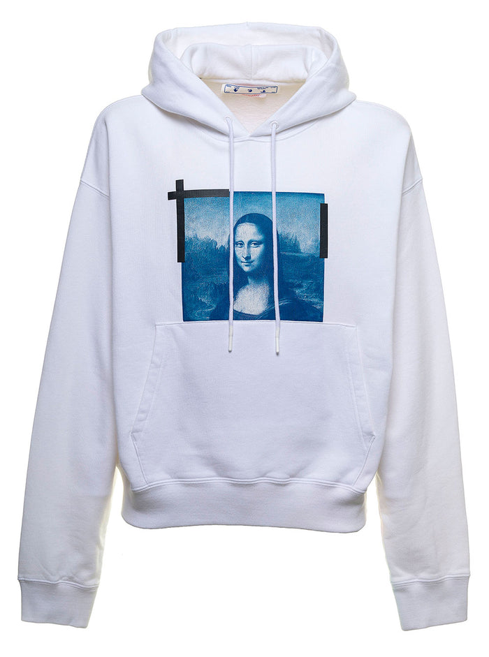 Monnalisa White Jersey Hoodie Cotton Sweatshirts
