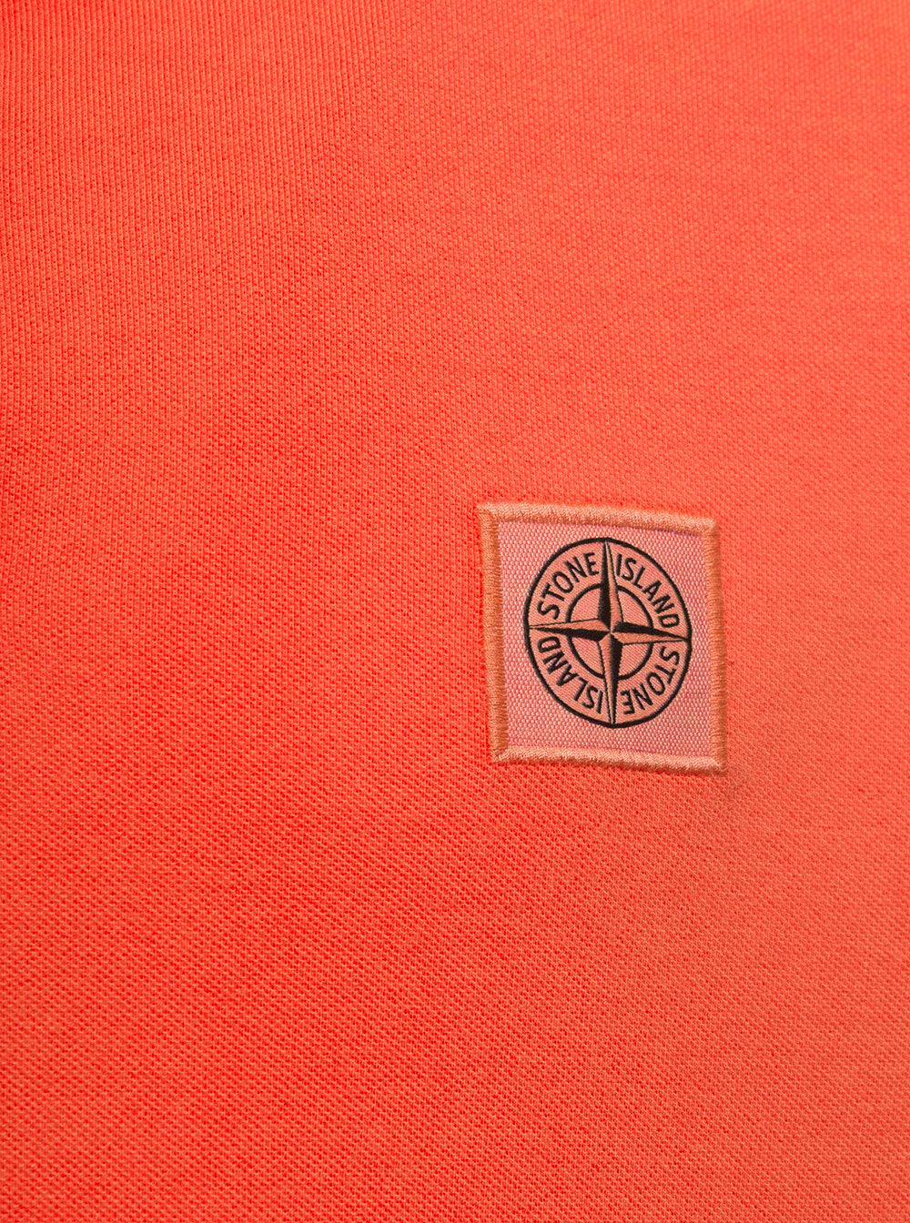 Orange Washed Cotton Polo Shirt With Logo Tshirts And