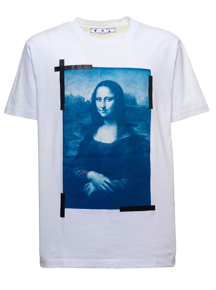Monalisa Slim S-S Tee White Cotton Tshirts And Polo Shirts
