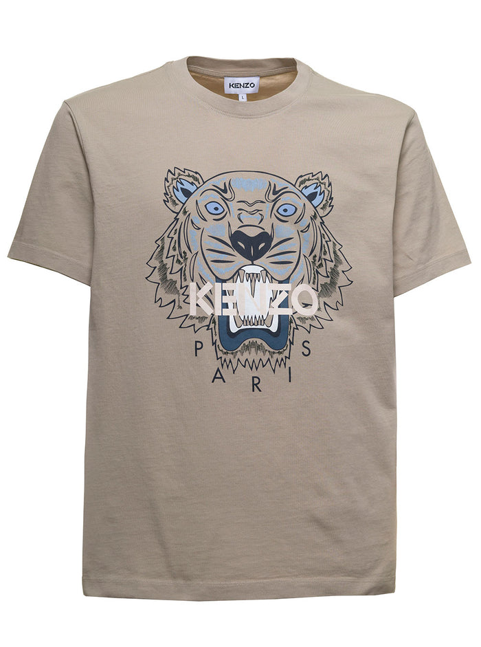 Tiger Classic T-Shirt Beige Cotton Tshirts And Polo Shirts