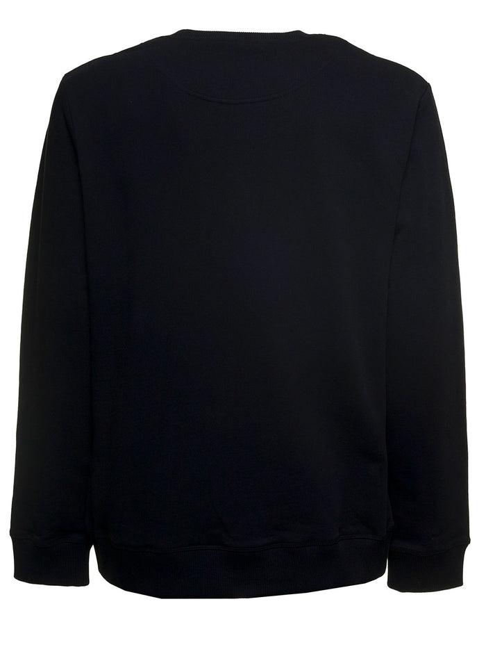 Black Cotton Sweatshirt With Tiger Logo Sweatshirts