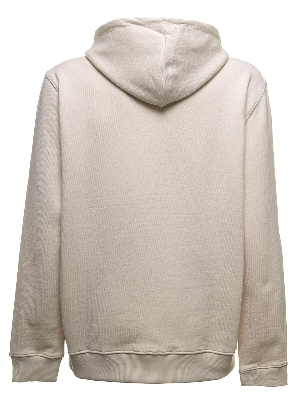 Organic Cotton Hoodie With Logo Beige Sweatshirts