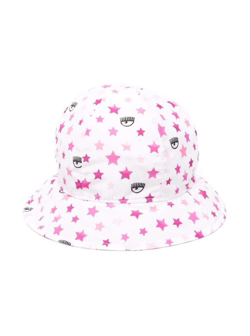White Nylon Cap With Stars Print Polyester Hats And Gloves