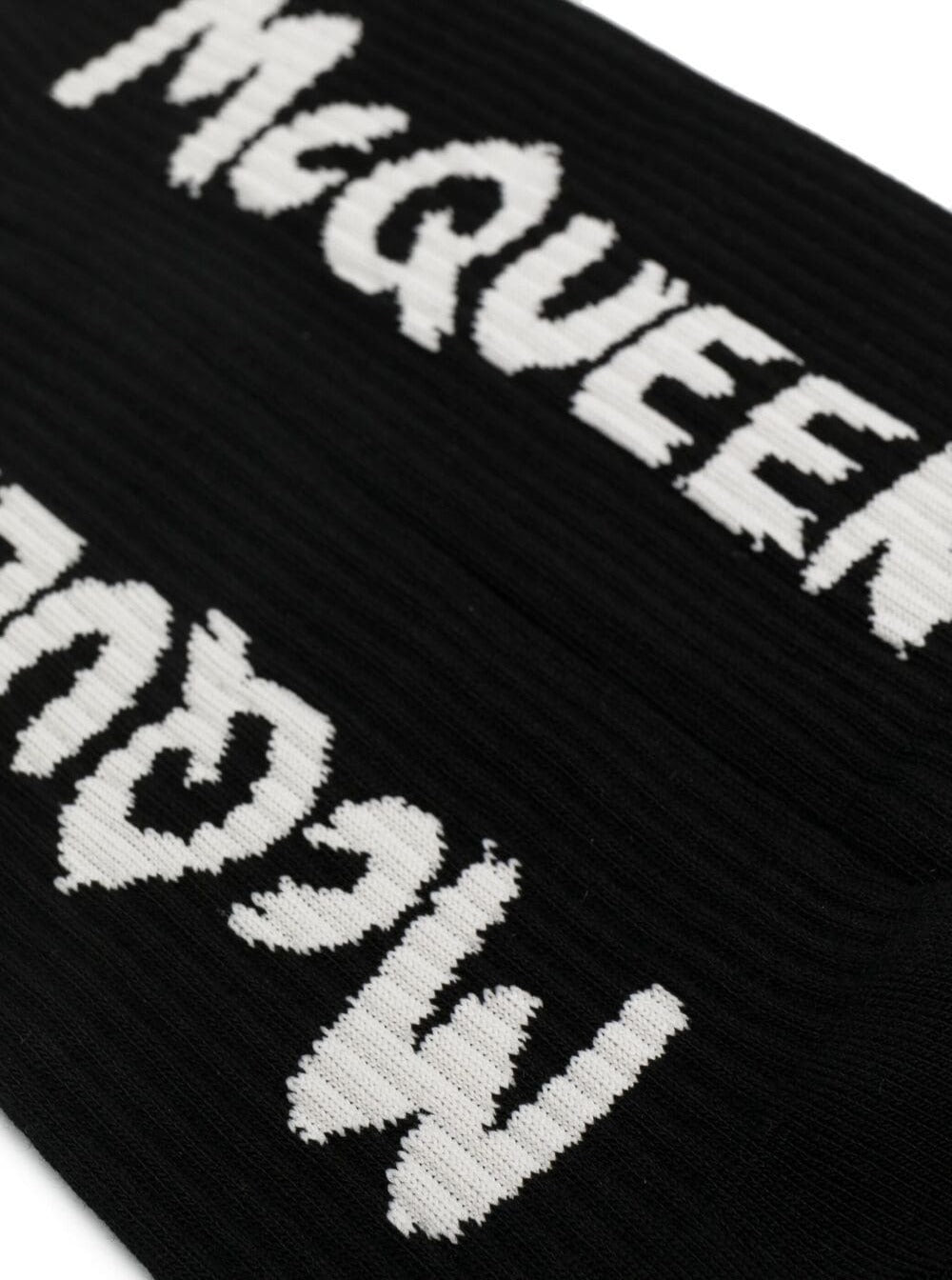 Black Socks With Graffiti Logo Print Co Pa Ea Underwear