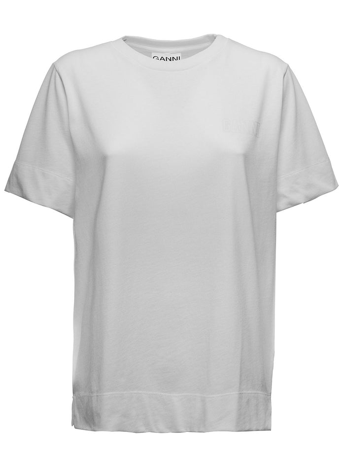 White Thin Software Jersey T-Shirt With Logo Print Tshirts And Polo Shirts