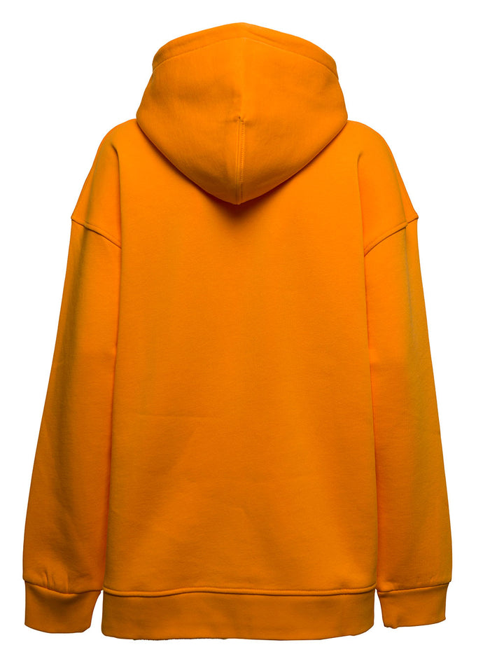 Isoli Software Organic Jersey Sweatshir With Logo Orange Cotton Sweatshirts