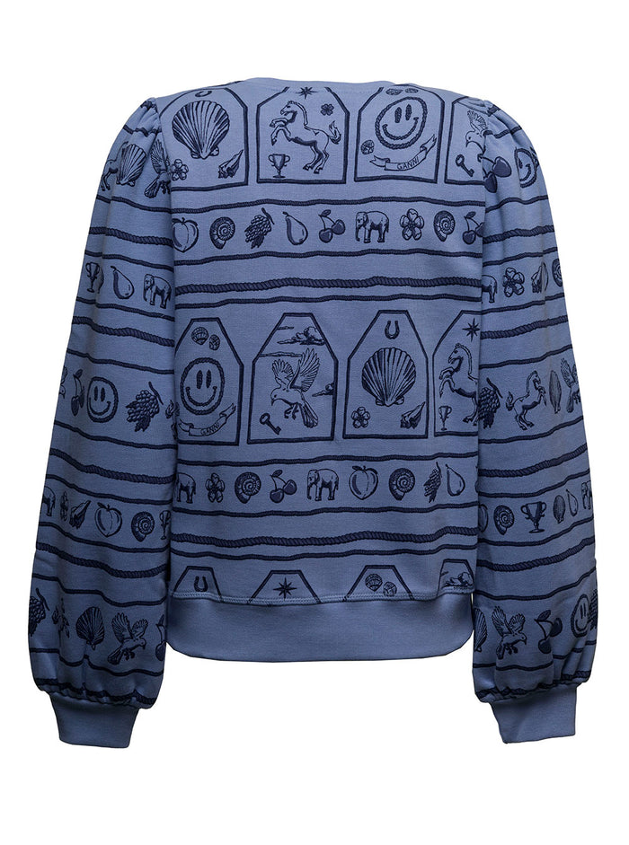 Isoli Software Orgnic Cotton Sweatshirt Blu Organic Sweatshirts