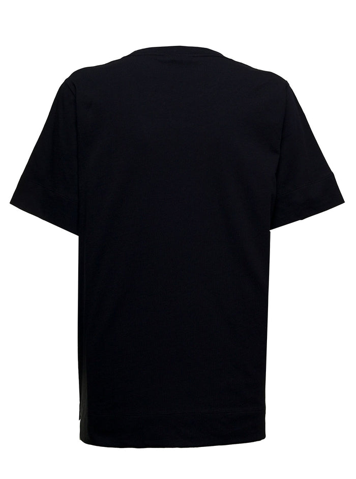 Black Thin Software Jersey T-Shirt With Logo Print Recycled Cot Poly Tshirts And Polo Shirts