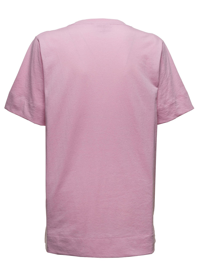Pink Thin Software Jersey T-Shirt With Logo Print Tshirts And Polo Shirts