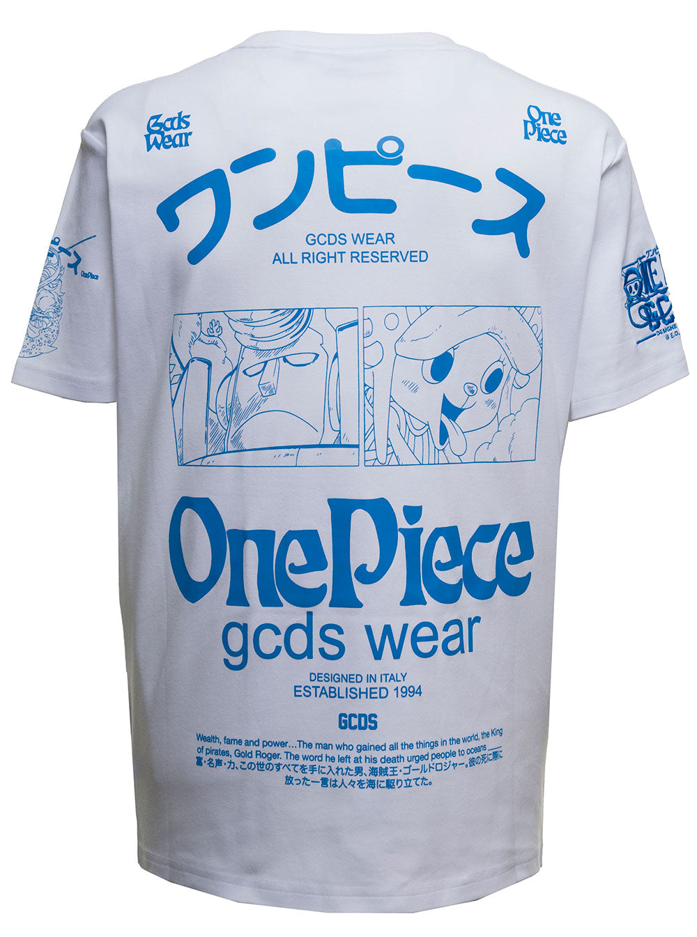 White Cotton T-Shirt With One Piece Logo Print Tshirts And Polo Shirts