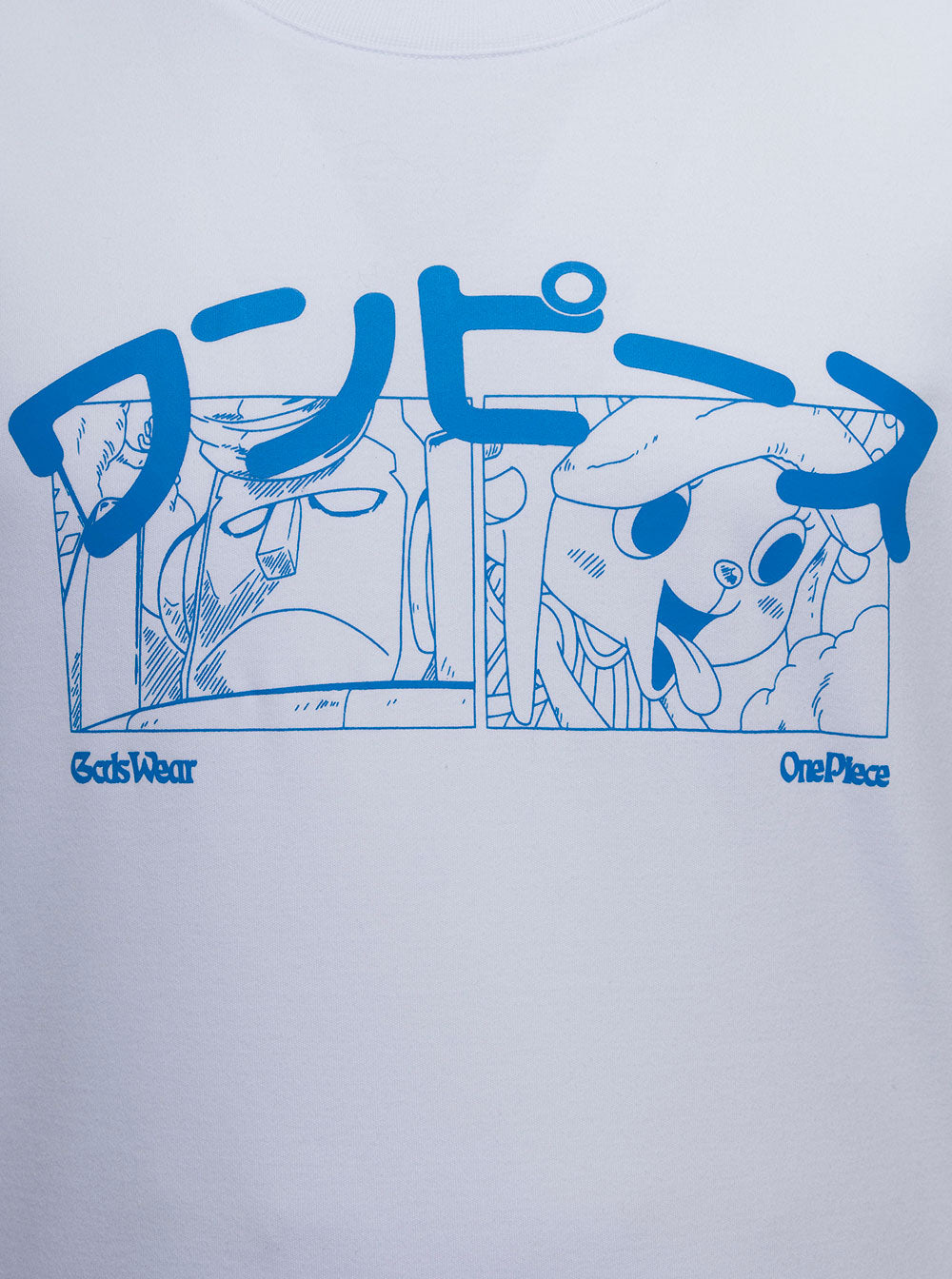White Cotton T-Shirt With One Piece Logo Print Tshirts And Polo Shirts