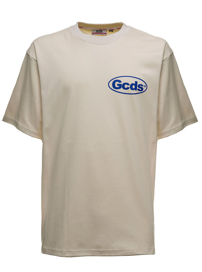 Cotton T-Shit With Logo Print White Tshirts And Polo Shirts