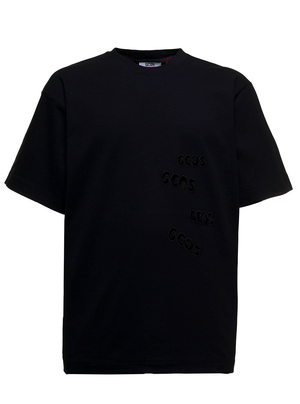 Black Cotton T-Shirt With Logo Tshirts And Polo Shirts
