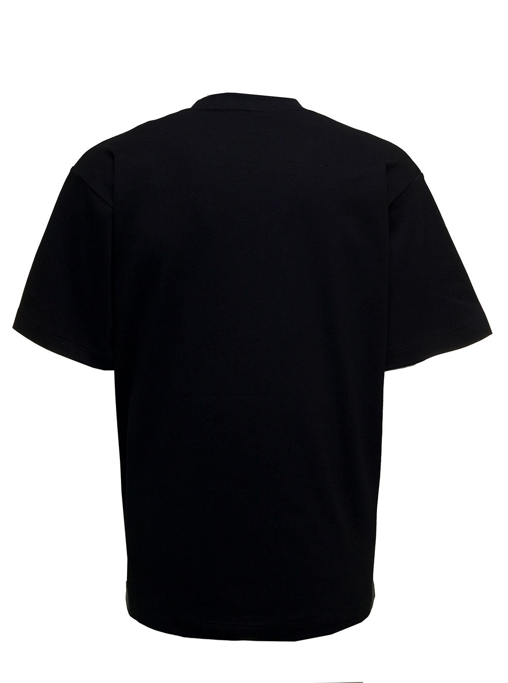 Black Cotton T-Shirt With Logo Tshirts And Polo Shirts
