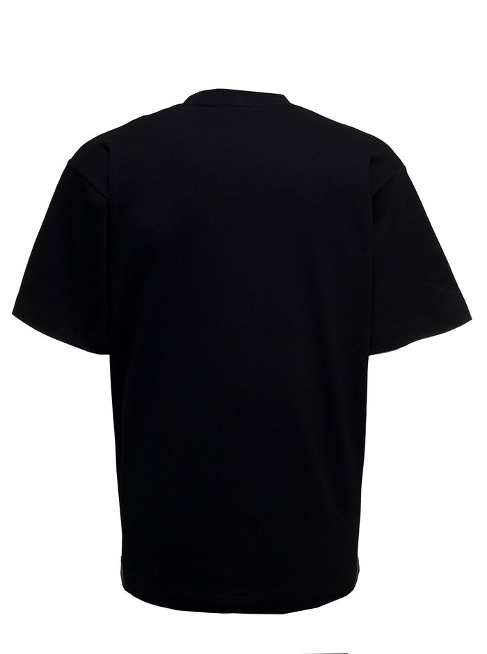 Black Cotton T-Shirt With Logo Tshirts And Polo Shirts