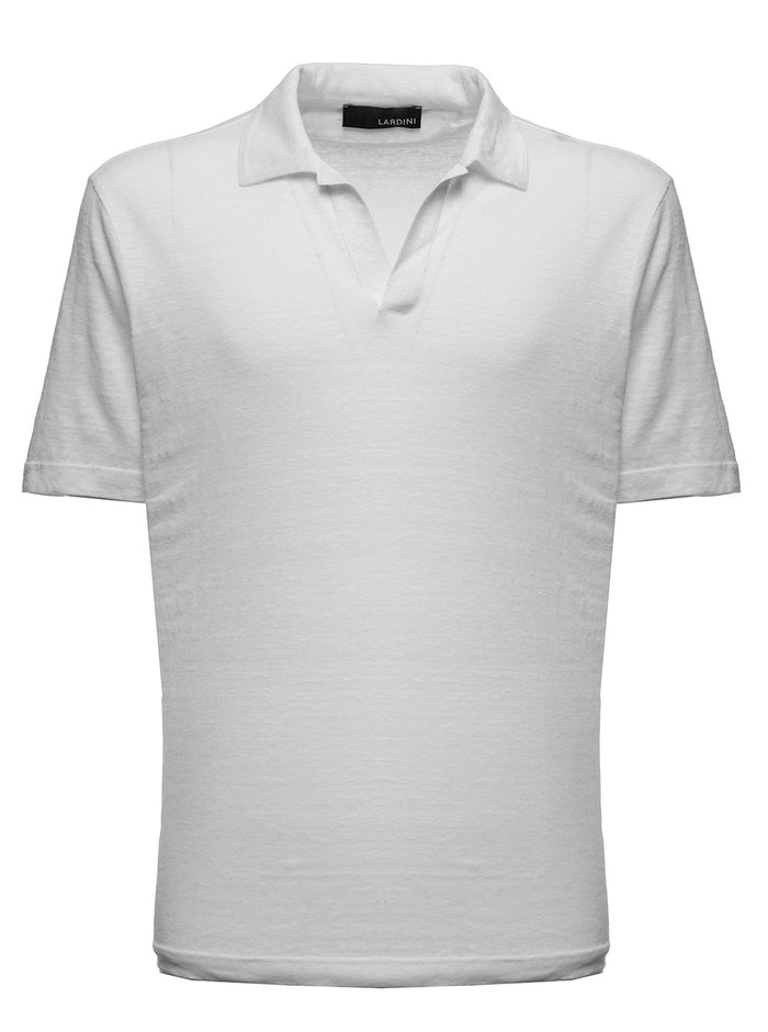White Linen Polo Shirt Tshirts And