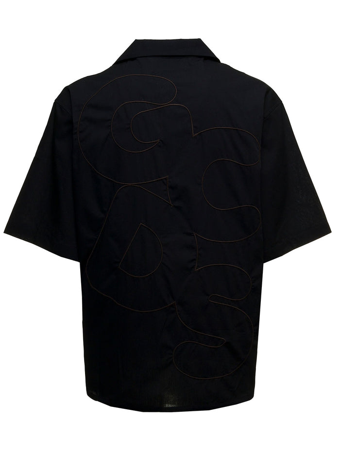Andy Black Cotton Polo Shirt With Logo Bamboo And Blouses