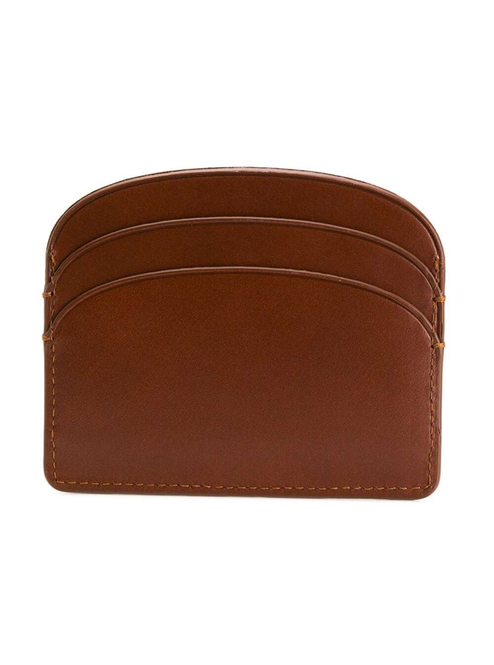 Porte-Cartes Demi-Lune Beige Calf Crossbody Bags